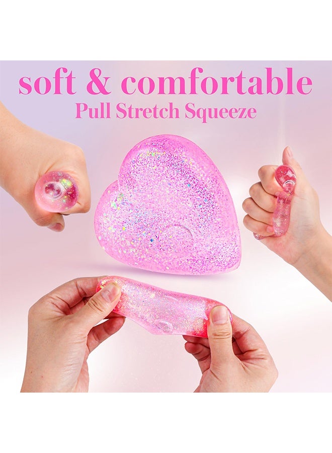 كرات ضغط على شكل قلب، ألعاب طرية للكبار والصغار، كرة سكر مطاطية بطيئة الارتفاع على شكل قلب، ألعاب ضغط حسية لتخفيف التوتر وتمارين اليد - Image 4