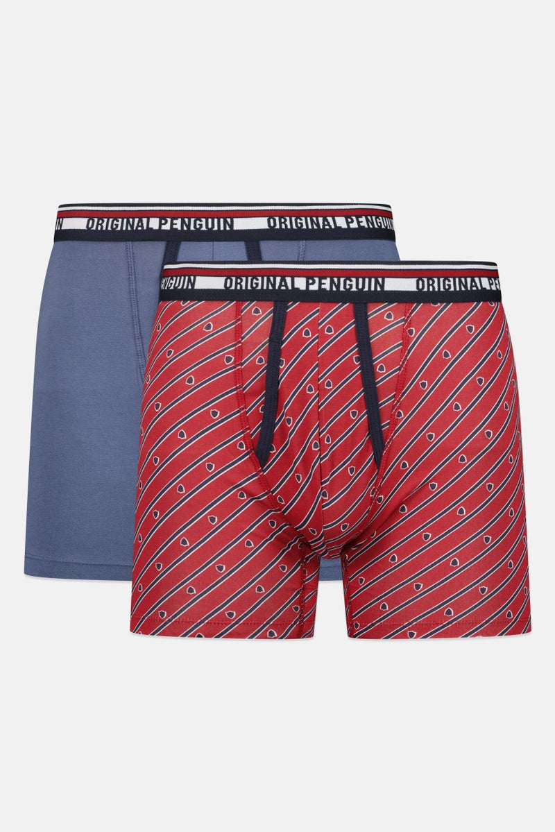 Original Penguin Men 2 Pcs Allover Print Boxer Briefs, Multicolor - Image 1