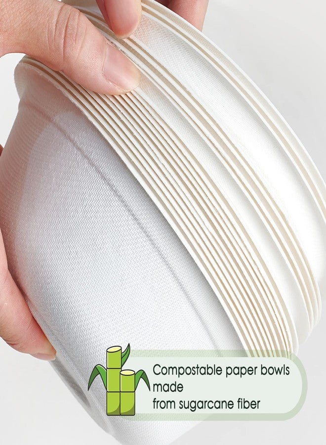 ECOLipak أكواب ورقية ECOLipak 150 حزمة 12 أونصة قابلة للتصرف، قوية، قابلة للتحلل، مصنوعة من بقايا قصب السكر الطبيعية، مناسبة للسلطة، الحلوى، الحليب، الحبوب - Image 3