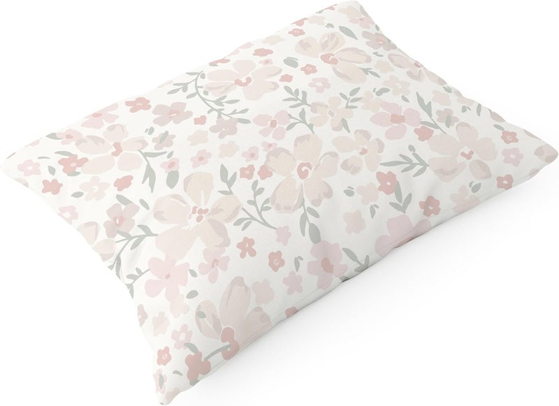 MakeMake Organics Organic Toddler Pillowcase (Set of 2) GOTS Certified Organic Cotton Pillowcase - Ultra Soft Breathable Fits 13x18 Girls Neutral Unisex Flowers (14"x19", Blossom) - Image 4