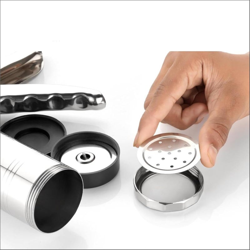 DHARMINSON Stainless Steel Kitchen Press with Different Types of JALIE Murukku Maker Bhujiya Maker Noodles Cookies Namkeen Chakali Maker Sev Maker Farsan Maker Gathiya Maker Chakali Maker - Image 5