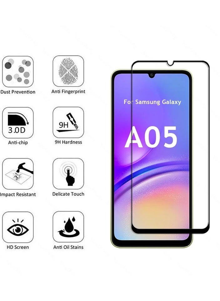 Screen Glass for Samsung Galaxy A05s / Samsung Galaxy A05 Tempered Glass Screen Protector Anti Fingerprint Scratch Resistance for Samsung Galaxy A05 / A05s