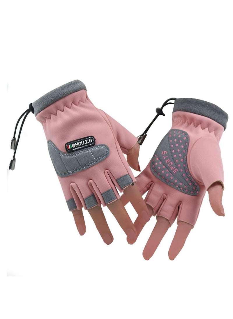 Generic Kids Cycling Gloves Waterproof Fingerless-Motorbike Non Slip Touchscreen Bike Glove for Children - Image 1