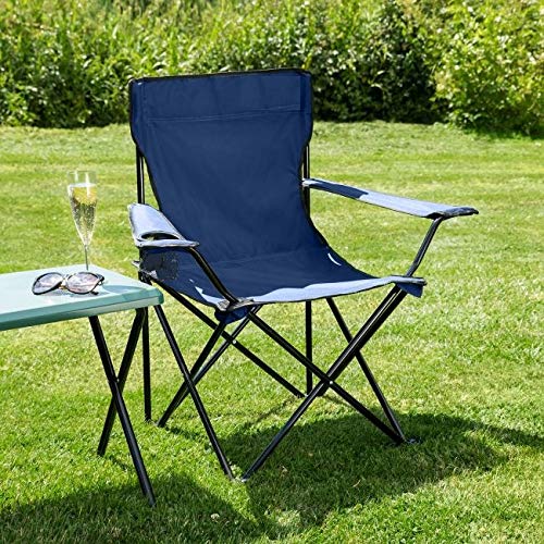 REPLEX Camping Folding Chair Outdoor Garden Picnic Travelling Lawn Patio Outdoor Collapsible Chairs with Carrying BagBlue - Image 2