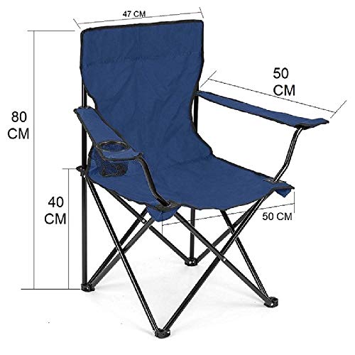 REPLEX Camping Folding Chair Outdoor Garden Picnic Travelling Lawn Patio Outdoor Collapsible Chairs with Carrying BagBlue - Image 3