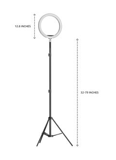 VENDIX Ring Light 12" with Adjustable Tripod upto 78inch, 3 Light Colors, 10 Brightness Levels - Perfect for Makeup, Ring Light for Photography, Shooting, Selfies & Video Calls & Best For Content creation  - Image 4
