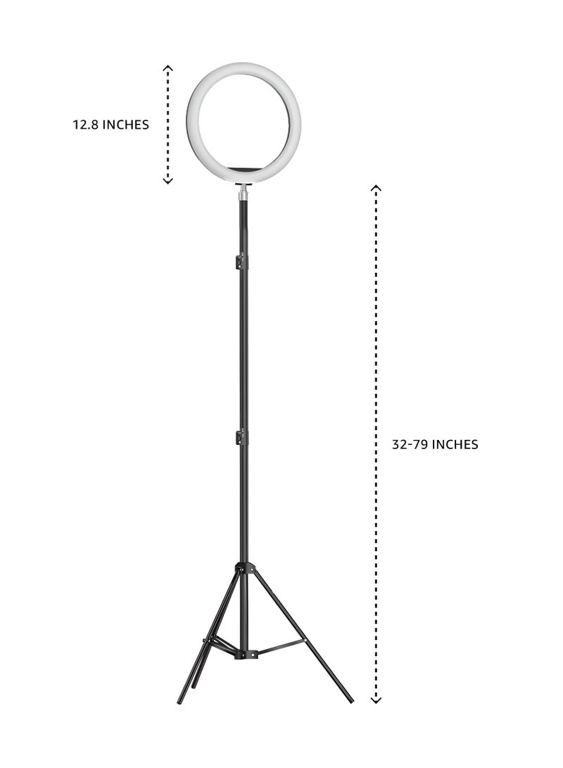 فيندكس حلقة ضوء 30 سم RGB LED مع حامل ثلاثي القوائم قابل للتعديل حتى 78 بوصة، ألوان RGB، 10 مستويات سطوع - مثالية للمكياج، حلقة ضوء للتصوير الفوتوغرافي، التصوير، صور شخصية ومكالمات الفيديو وأفضل لإنشاء المحتوى - Image 4