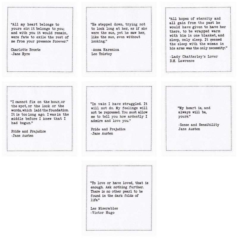 Five Star Napkins Love Quotes, White Cotton Cocktail Napkins, Beverage Napkins, Bar Napkins, Cloth Napkins, Party Napkins, Events, Holidays, Weddings, Birthdays, Disposable, 4.5" x 4.5"- (50x) - Image 4