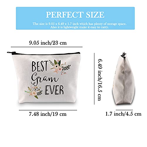 GJTIM Gram Birthday Gift Best Gram Ever Gift Quote Makeup Zipper Pouch Bag Grandma Cosmetic Bag Best Gram Ever Bag - Image 5