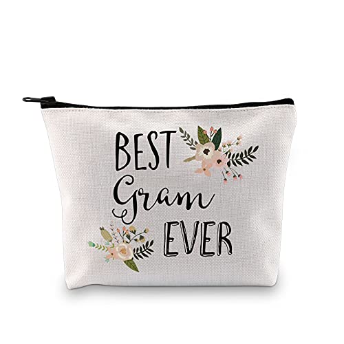 GJTIM Gram Birthday Gift Best Gram Ever Gift Quote Makeup Zipper Pouch Bag Grandma Cosmetic Bag Best Gram Ever Bag - Image 2