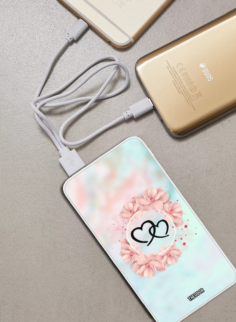 Theodor 10,000 mAh Super Fast Charging Ultra Compact Power Bank with Quick Charge & Power Delivery, Portable Charger For iPhone and Android Hearts (2) - Image 2