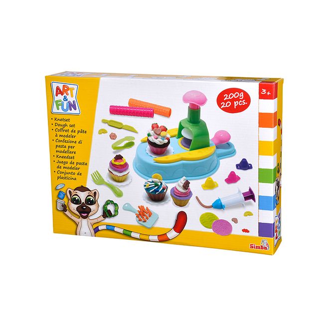 Simba Dough Cupcake Set, Non-Toxic Clay, Improves Motor Skills & Creativity, Ages 3 , 200g with 20 Accessories - Image 3