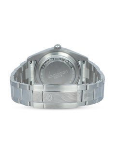 Chairman GENEVE Men's Stainless Steel Silver Wrist Watch with Orange Dial and Arabic Numbers with Date  - Image 3