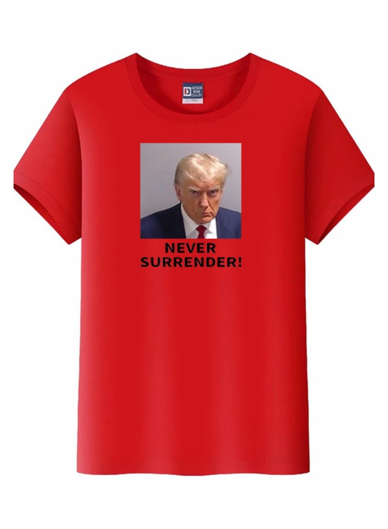 KUYING New Trump Print Short Sleeved Shirt - Image 1
