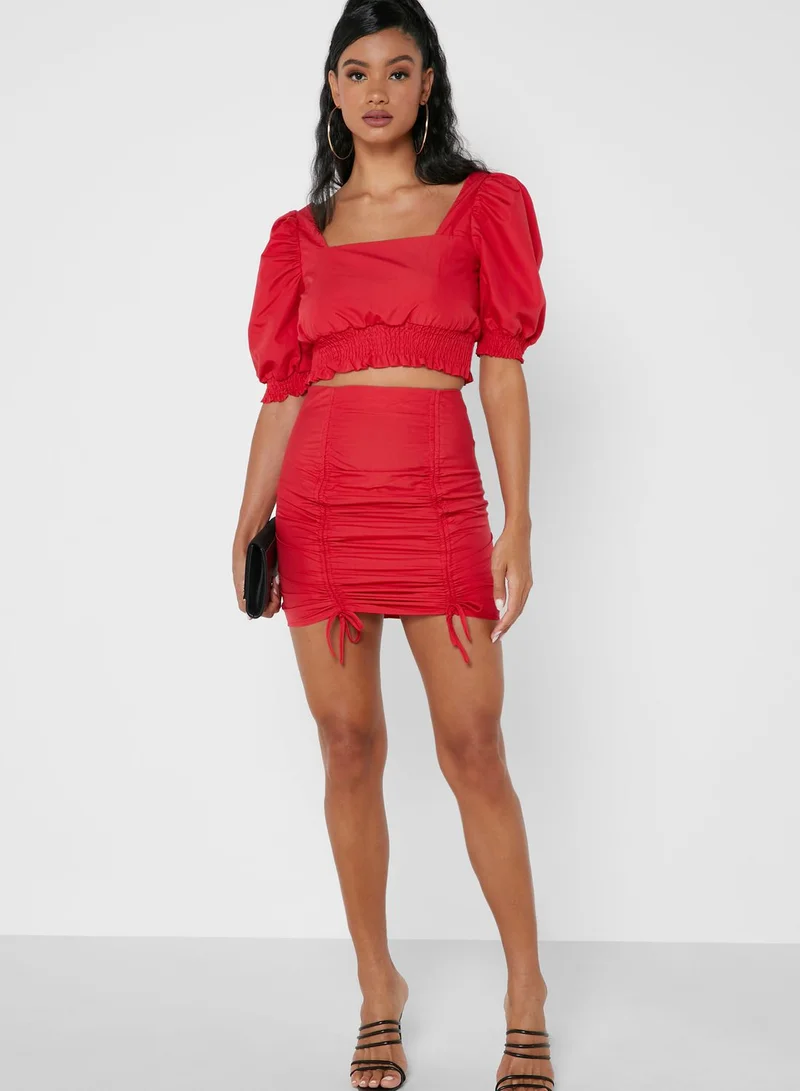 Missguided Puff Sleeve Top