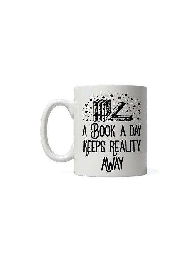 Giftmate Giftmate A Book A Day Printed Ceramic Tea and Coffee Mug 320ml  - Image 3
