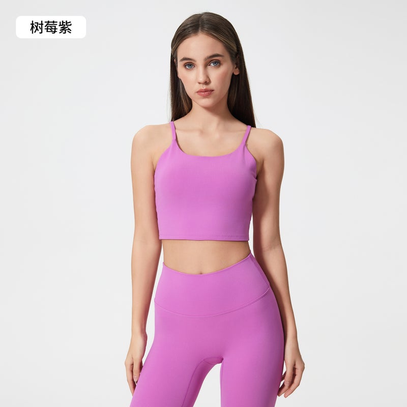 Yoga Top with Push-Up Chest Pad – Beautiful Back Sling for Young Women - Image 1