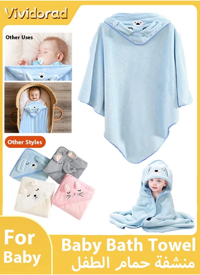Generic Baby Hooded Towel,Baby Bath Towels,Ultra Soft Thick Cotton Bath Towel for Newborn, Large and Absorbent Toddler Towels for Baby Boy Girl-100% Cotton for Newborns, Infants, Toddlers - Large 32x32Inch Size  - Image 1