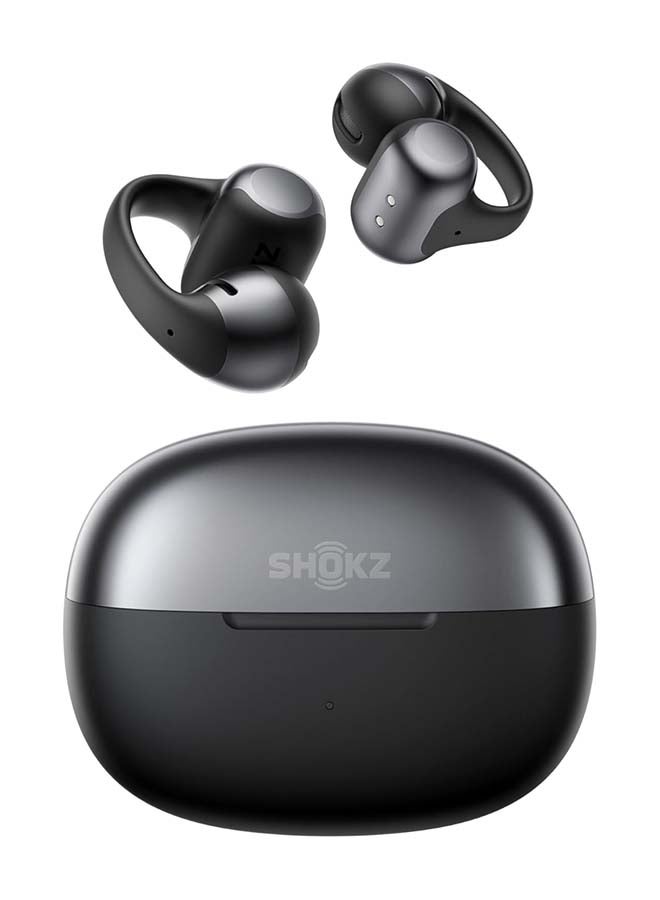 شوكز SHOKZ OpenDots ONE - سماعات أذن مفتوحة - سماعات أذن لاسلكية بلوتوث مع ميكروفون - تصميم آمن وخفيف الوزن وقابل للتثبيت - صوت دولبي متميز - مقاومة للماء - شحن سريع - حتى 40 ساعة من وقت التشغيل باللون الأسود - Image 1