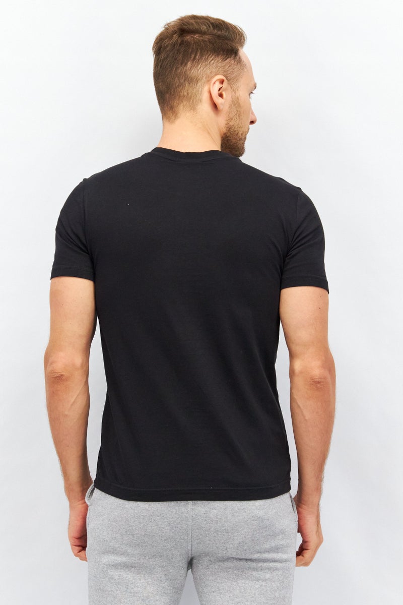 Reebok تي شيرت تدريب قصير الأكمام للرجال، رياضي، أسود - Image 3