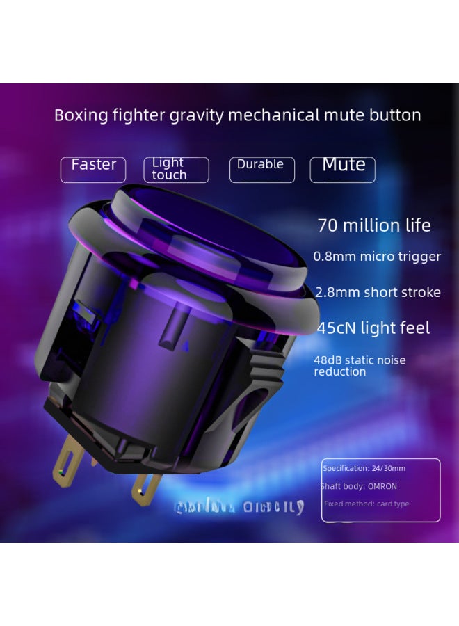 Qanba Gravity Ks Rapid Silent Street Fighter Arcade Button 30/24mm Mechanical Axis Quick Fire Digital Computer Game Joystick-Product Color:D06 30mm Boxed  - Image 2