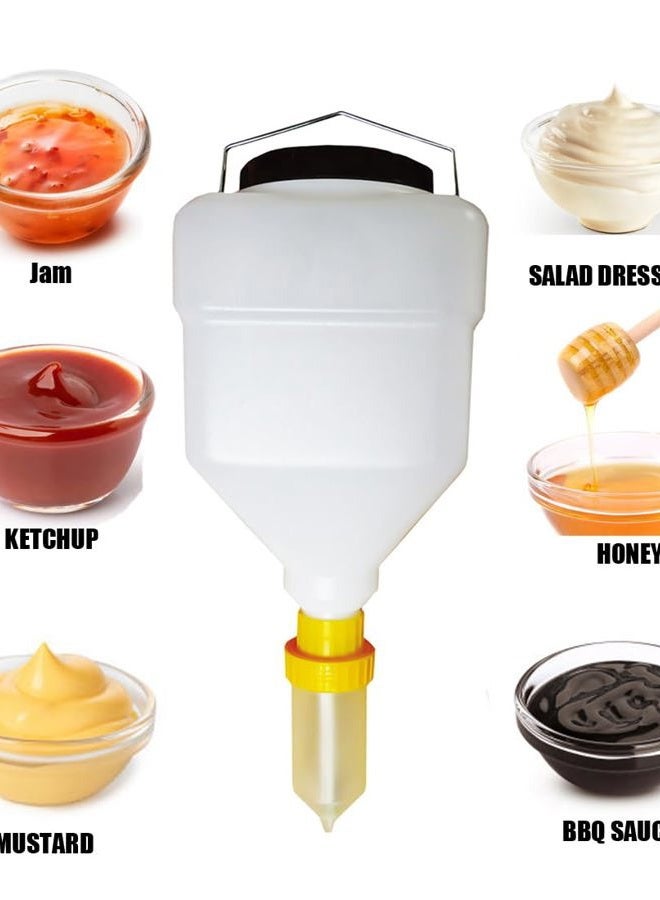 vitasunhow Sauce Dispenser, Refillable Sauce Squeeze Bottle and Leak Proof Design for Mustard, Salad, Ketchup and More (square, 5.5 Liters) - Image 5