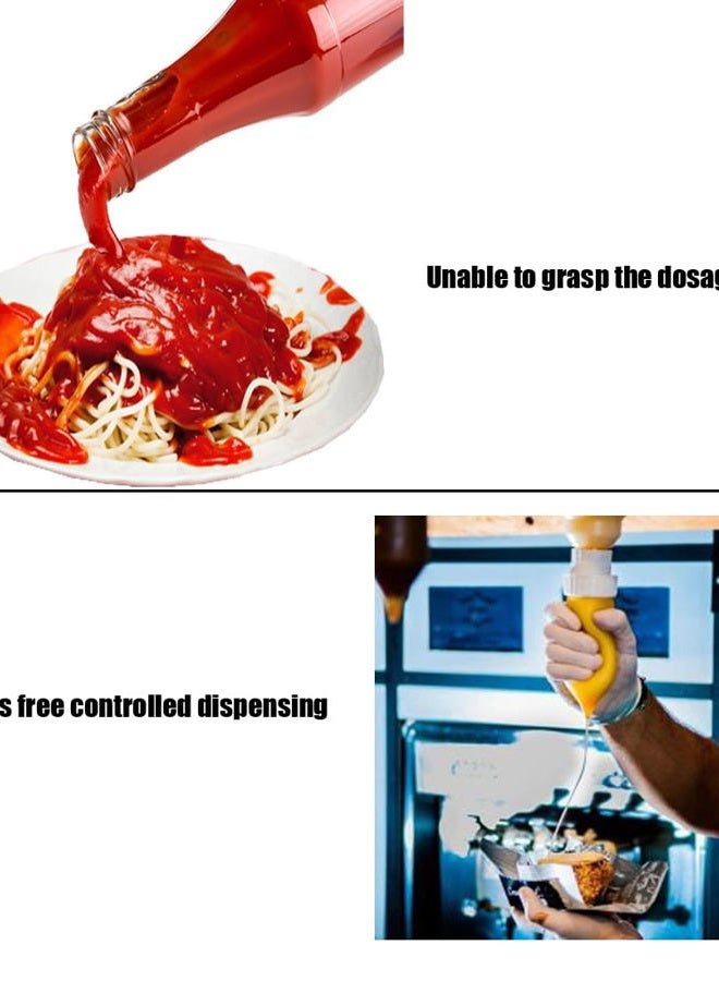 vitasunhow Sauce Dispenser, Refillable Sauce Squeeze Bottle and Leak Proof Design for Mustard, Salad, Ketchup and More (square, 5.5 Liters) - Image 2