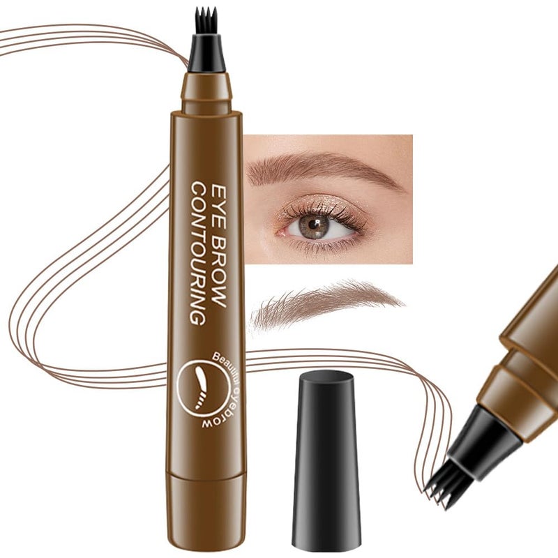 BINGBRUSH Eyebrow Pencil Micro 4 Point Ink Pen by Brow Stylist - Eye Makeup Lift & Snatch Eyebrow Pen Kits Long-Lasting Waterproof Natural Eyebrow Hair (1Pc 02# Dark brown) - Image 1