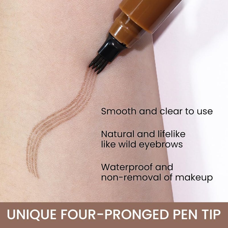 BINGBRUSH Eyebrow Pencil Micro 4 Point Ink Pen by Brow Stylist - Eye Makeup Lift & Snatch Eyebrow Pen Kits Long-Lasting Waterproof Natural Eyebrow Hair (1Pc 02# Dark brown) - Image 3