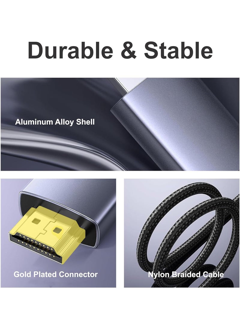 MOWSIL - HDMI to VGA Adapter, Supported Resolution 1080P Compatible for Pc, Laptop, Aluminum Alloy Body, Gold-Plated Connector and Nylon Cable - Image 1