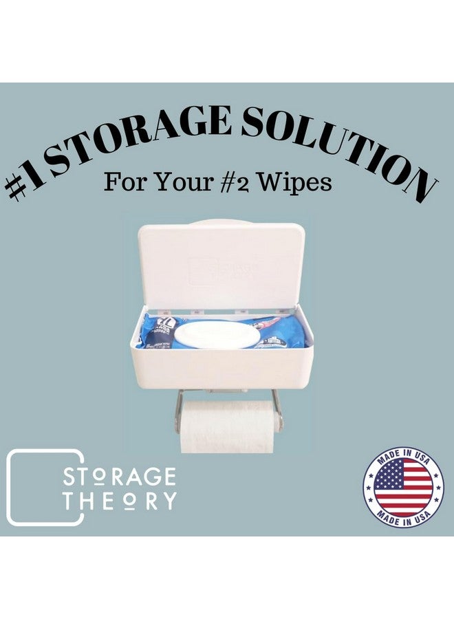 Storage Theory حامل مناديل الحمام من ستوراج ثيوري مع رف - منظم مرحاض وحامل مناديل للحمام - حاوية مناديل للأطفال مثبتة على الحائط بدون أدوات - 1 عبوة - Image 5