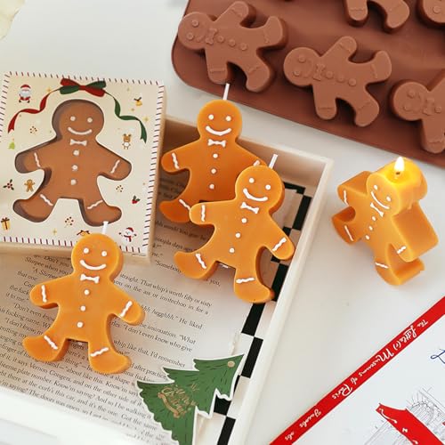 Meltset M Meltset Silicone Baking Mold Gingerbread Man Chocolate Mold DIY Soap Mold - Image 4