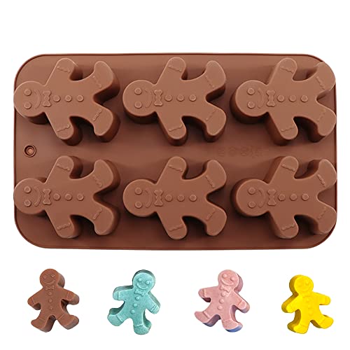 Meltset M Meltset Silicone Baking Mold Gingerbread Man Chocolate Mold DIY Soap Mold - Image 1
