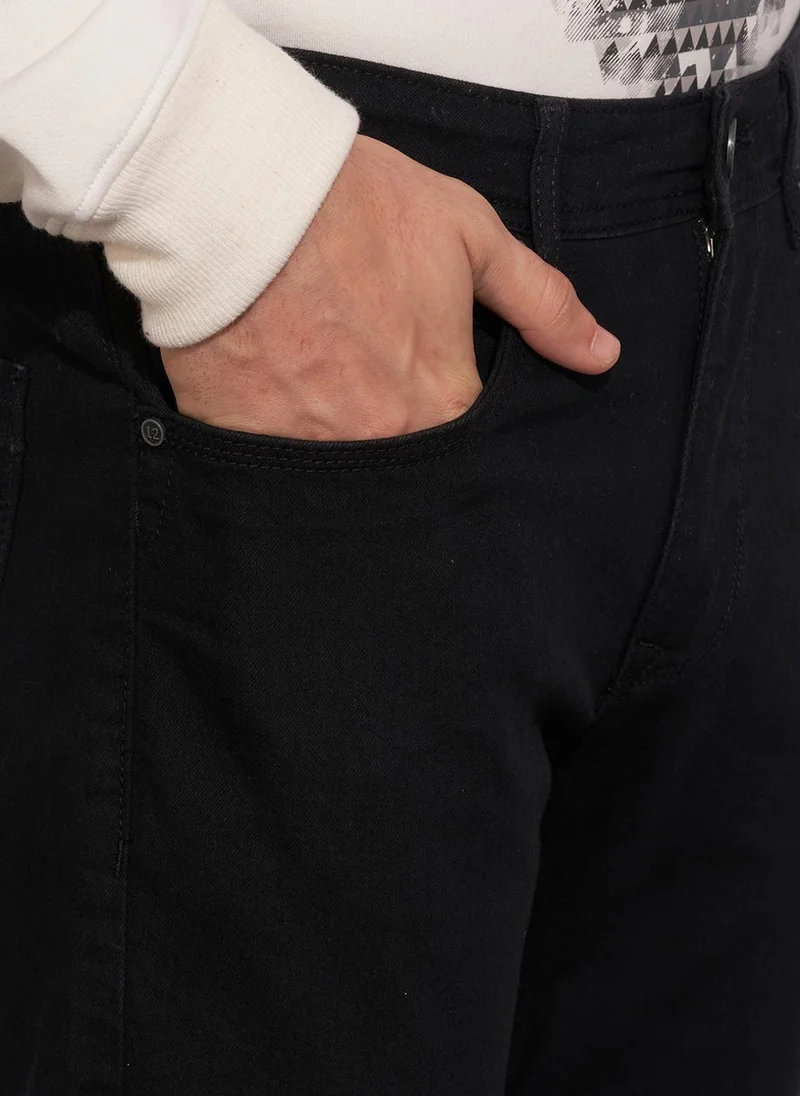 Being Human BLACK Men Straight Fit Mid-Rise Jeans with Button and Zip closure for Men | Best Price UAE