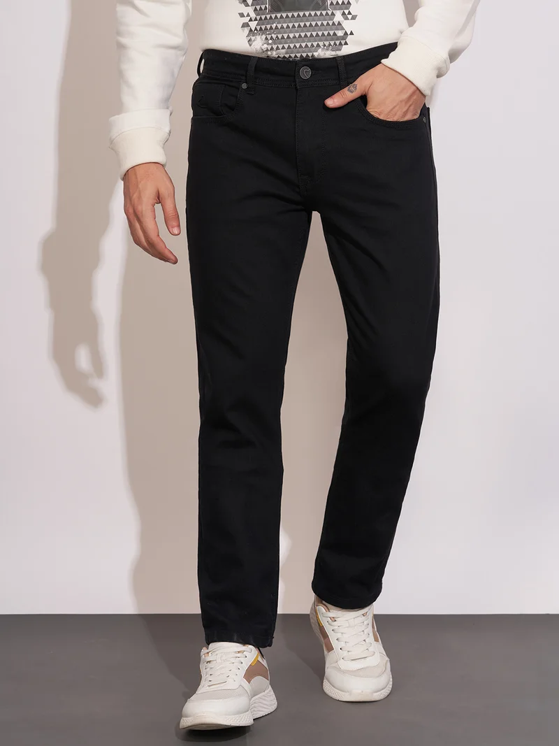 Being Human Men Straight Fit Mid-Rise Jeans with Button and Zip closure