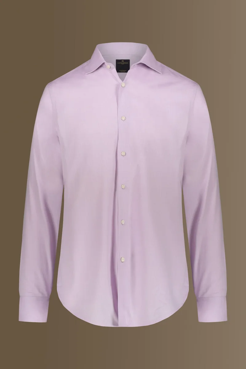 Doppelganger Red Classic shirt french collar herringbone fabric - Rose for Men | Best Price UAE