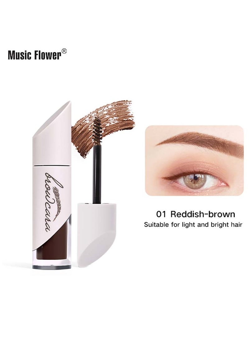 Music Flower - Music Flower Novel Eyebrow Cream Gel Long Lasting Waterproof（reddish brown） - Image 1