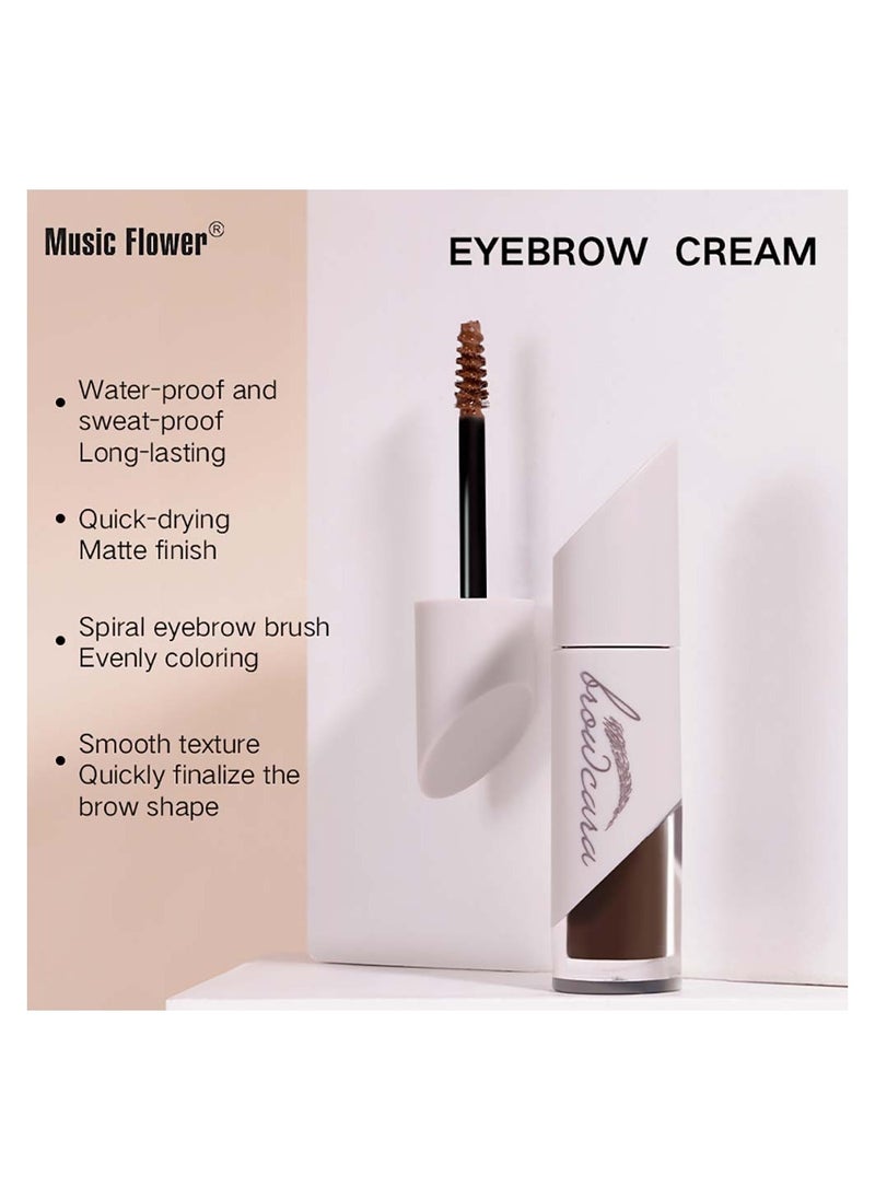 Music Flower - Music Flower Novel Eyebrow Cream Gel Long Lasting Waterproof（reddish brown） - Image 1