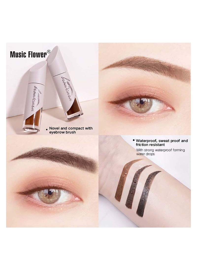 Music Flower - Music Flower Novel Eyebrow Cream Gel Long Lasting Waterproof（reddish brown） - Image 1