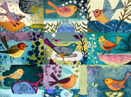 Cross & Glory Cross Glory Festival of the Nine Birds 1000 Piece Jigsaw Puzzle for Adults Colorful Bird Collage Artwork Premium RibbonCut Puzzle with Satin Finish - Image 1