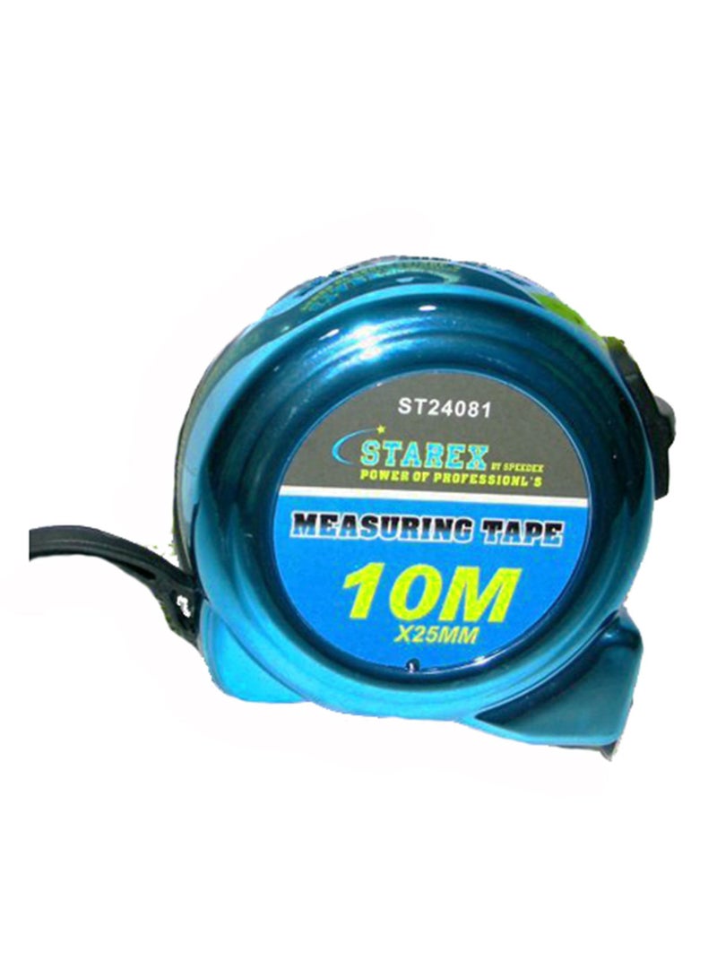 Starex Measuring Tape 10mx25mm Blue Oxide/Grey Inch/Cms Yellow Blade Starex Brand