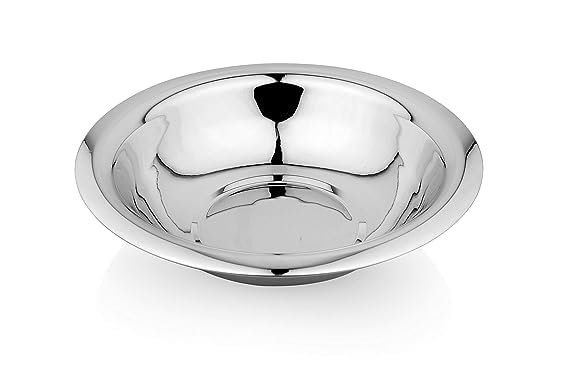 DiBha Stainless Steel Heavy Gauge deep Parat, Multipurpose Mixing Bowl, Serving Bowl, Basin - Diamater - 29.5cm (Capacity - 1000ml) - Image 4