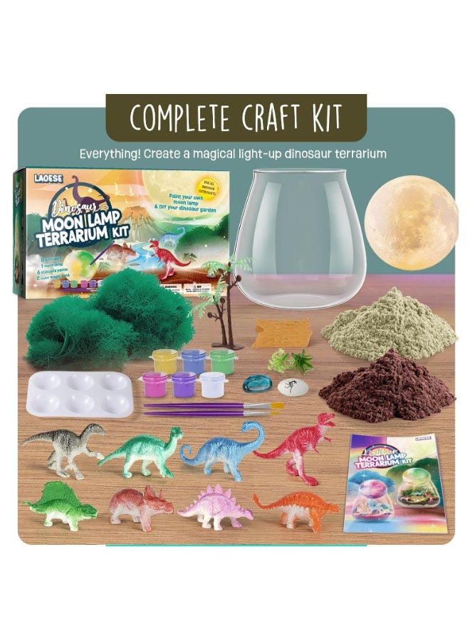 JURASSIC WORLD Dinosaur Terrarium Craft Kit for Kids Gifts for Boys Night Light Up Terrarium Kit DIY Dinosaur Birthday Gift Toys for Boys Ages 4 5 6 7 8-12 Year Old Dinosaur Art Crafts Kit with Remote - Image 3