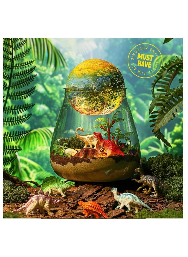 JURASSIC WORLD Dinosaur Terrarium Craft Kit for Kids Gifts for Boys Night Light Up Terrarium Kit DIY Dinosaur Birthday Gift Toys for Boys Ages 4 5 6 7 8-12 Year Old Dinosaur Art Crafts Kit with Remote - Image 2
