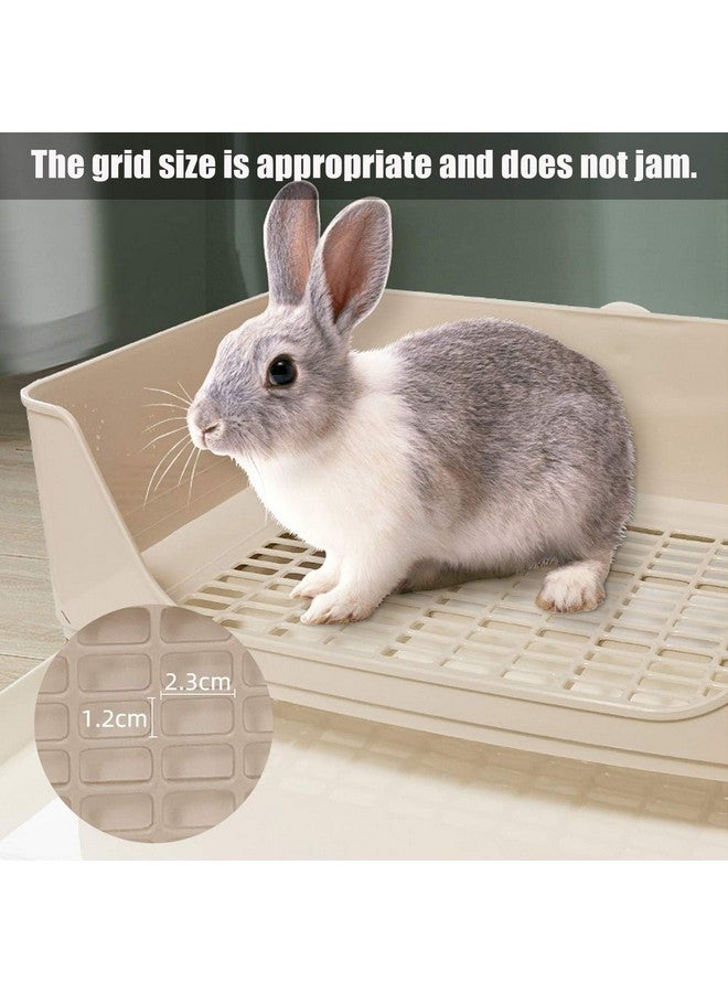 kathson Bunny Litter Box,Large Rabbit Litter Box with Drawer Grate, Pet Toilet Potty Trainer Corner Toilet Hedgehog Litter Pan Box for Guinea Pig Chinchilla Hamster Ferret - Image 5