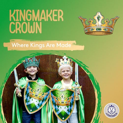 Liontouch Kingmaker Crown for Kids Aged 3 Years Size Adjustable Medieval Pretend Play Toy for Boys in Durable Foam Roleplay Dress Up Fancy Dresses Royal Costumes - Image 5