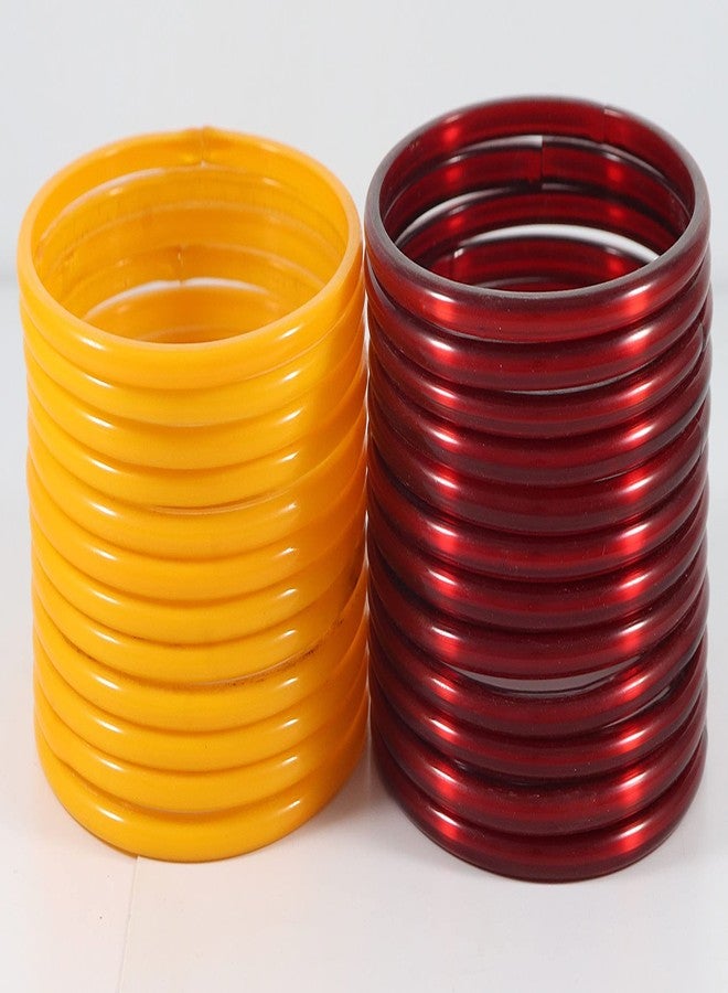 ZULKA Get your traditions Multicolor Glass Bangle Set for Women & Girls-2.6 - Image 4