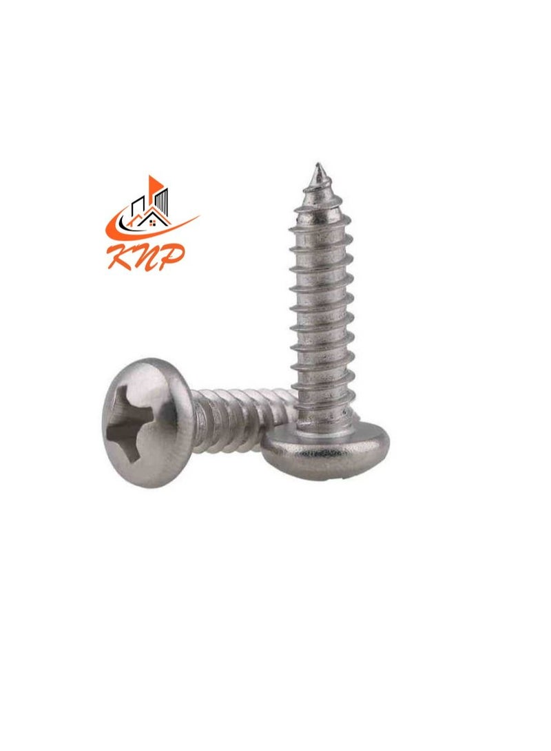KNP KNP Pan Head Self-Tap Screws - Pack of 40 (1/2" x 8g) - Image 2