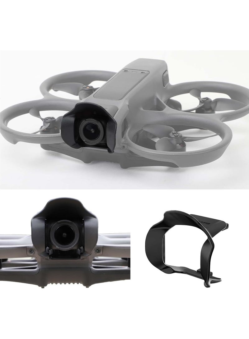 SOLARAE Lens Hood Compatible with DJI Avata 2, Prevent Glare Light, Sunshade Gimbal Protective Cover, Hard Gimbal Protective Lens Cap for DJI Avata 2 Drone Accessories, Black - Image 1