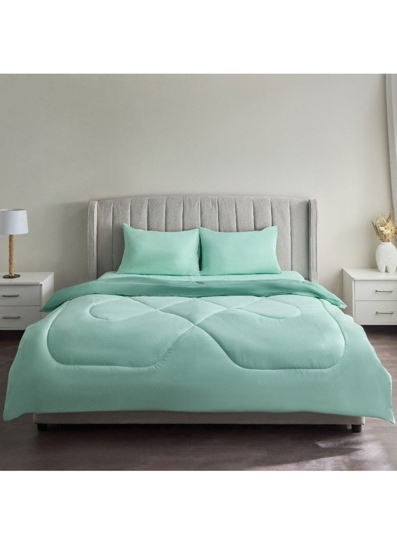 Home Box Derby 3-Piece Reversible Microfiber Queen Comforter Set 230 x 200 cm  - Image 4